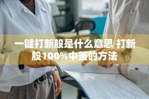 一键打新股是什么意思 打新股100%中签的方法