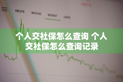 个人交社保怎么查询 个人交社保怎么查询记录