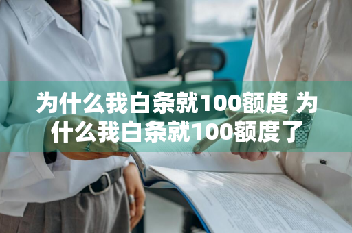 为什么我白条就100额度 为什么我白条就100额度了