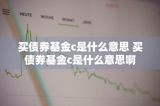 买债券基金c是什么意思 买债券基金c是什么意思啊