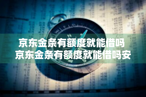 京东金条有额度就能借吗 京东金条有额度就能借吗安全吗