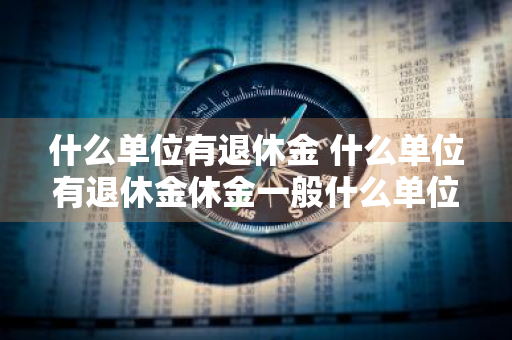 什么单位有退休金 什么单位有退休金休金一般什么单位有