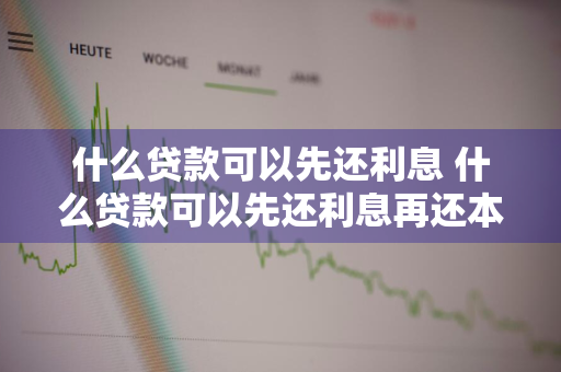 什么贷款可以先还利息 什么贷款可以先还利息再还本金