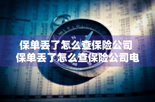 保单丢了怎么查保险公司 保单丢了怎么查保险公司电话