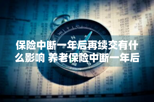 保险中断一年后再续交有什么影响 养老保险中断一年后再续交有什么影响