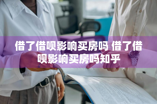 借了借呗影响买房吗 借了借呗影响买房吗知乎