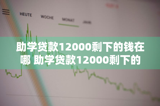 助学贷款12000剩下的钱在哪 助学贷款12000剩下的钱在哪在支付宝找不到