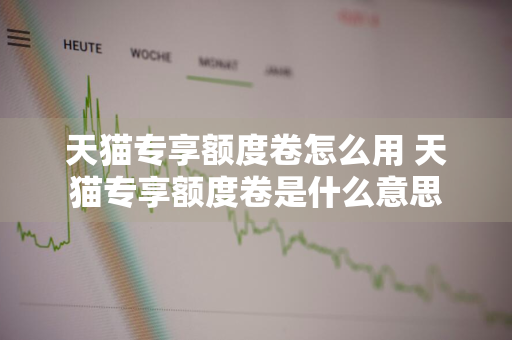 天猫专享额度卷怎么用 天猫专享额度卷是什么意思