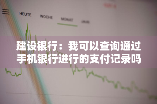 建设银行：我可以查询通过手机银行进行的支付记录吗 建设银行手机银行能查询交易记录吗