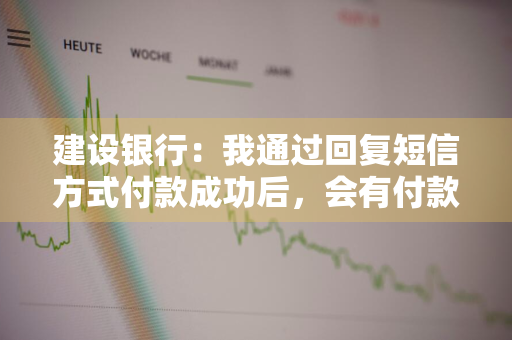 建设银行：我通过回复短信方式付款成功后，会有付款成功的短信通知我吗 