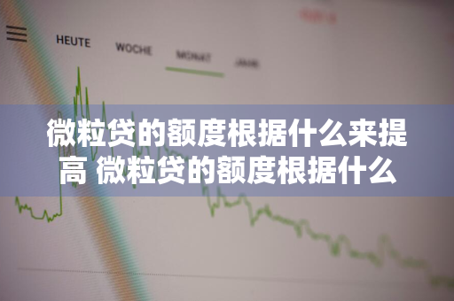 微粒贷的额度根据什么来提高 微粒贷的额度根据什么来提高的