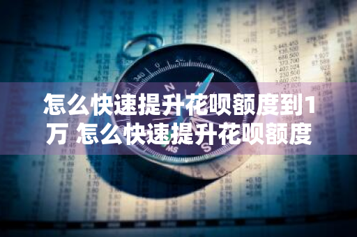 怎么快速提升花呗额度到1万 怎么快速提升花呗额度到1万元