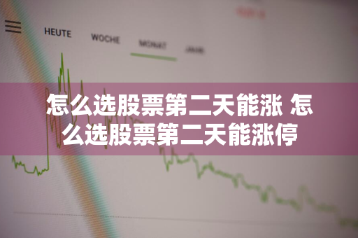 怎么选股票第二天能涨 怎么选股票第二天能涨停