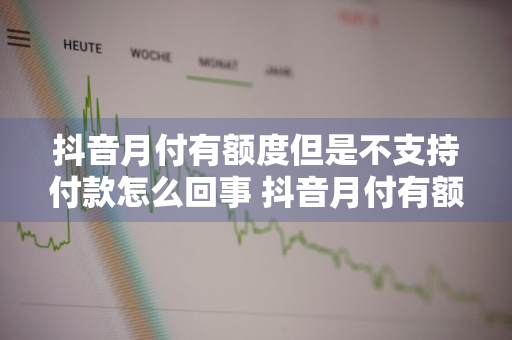 抖音月付有额度但是不支持付款怎么回事 抖音月付有额度但是不支持付款怎么回事儿