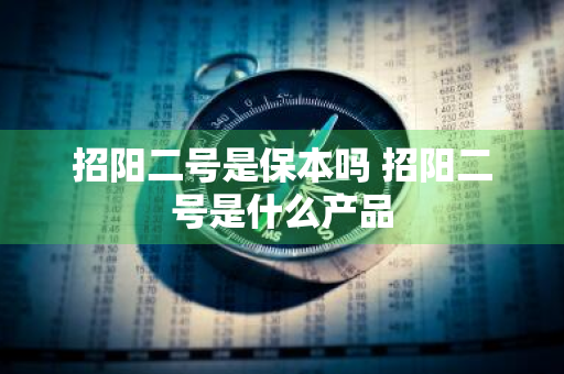 招阳二号是保本吗 招阳二号是什么产品