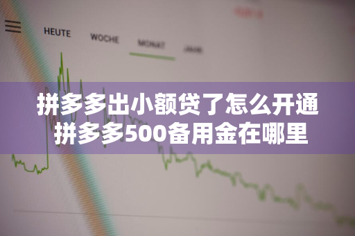 拼多多出小额贷了怎么开通 拼多多500备用金在哪里