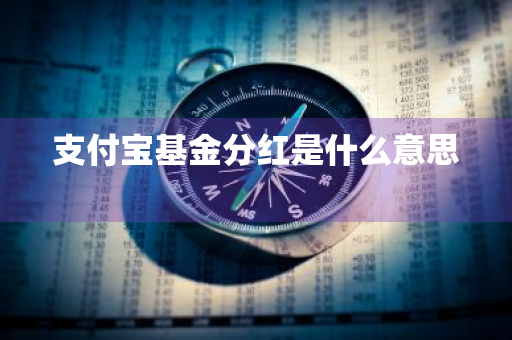 支付宝基金分红是什么意思 