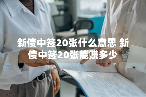 新债中签20张什么意思 新债中签20张能赚多少