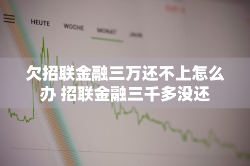 欠招联金融三万还不上怎么办 招联金融三千多没还