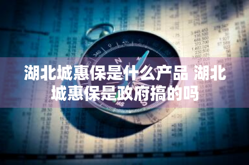 湖北城惠保是什么产品 湖北城惠保是政府搞的吗