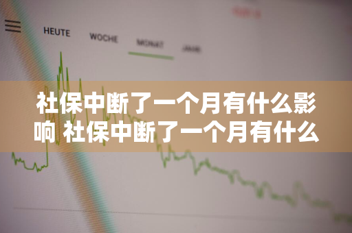 社保中断了一个月有什么影响 社保中断了一个月有什么影响社保中断了