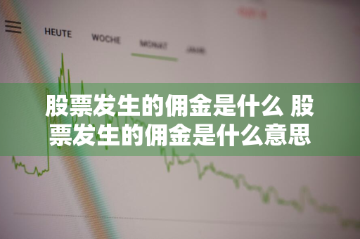 股票发生的佣金是什么 股票发生的佣金是什么意思