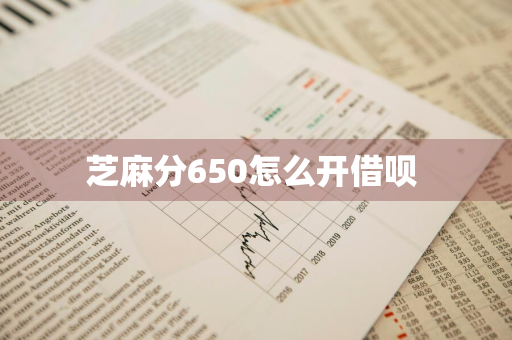 芝麻分650怎么开借呗 