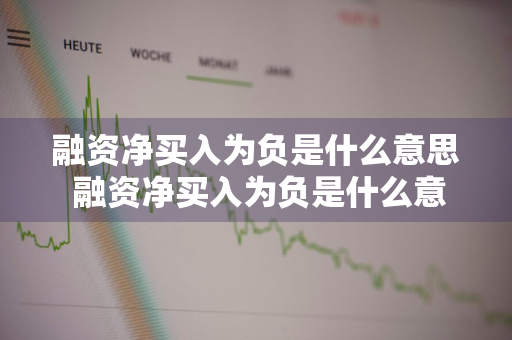 融资净买入为负是什么意思 融资净买入为负是什么意思啊