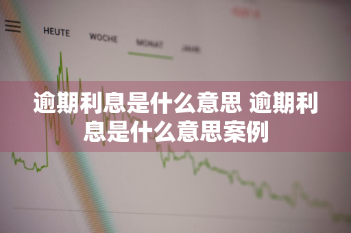 逾期利息是什么意思 逾期利息是什么意思案例