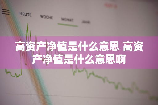 高资产净值是什么意思 高资产净值是什么意思啊