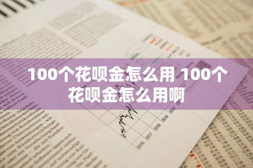 100个花呗金怎么用 100个花呗金怎么用啊